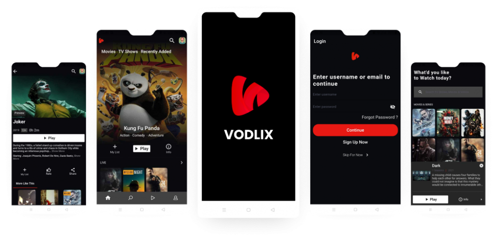 Vodlix OTT Mobile App
