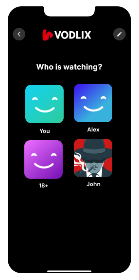 Profile screen